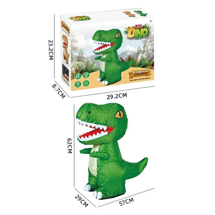 SJL7616 Inflatable Dinosaur 2.4G Wireless Remote Control Electric Tyrannosaurus Rex Kids Toy with Music - Green - 6