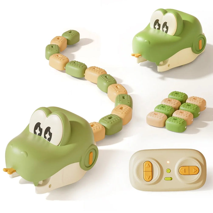 QC-2020Y Electric Remote Control Snake Game USB Rechargeable Interactive Toy for Kids - Green - 1