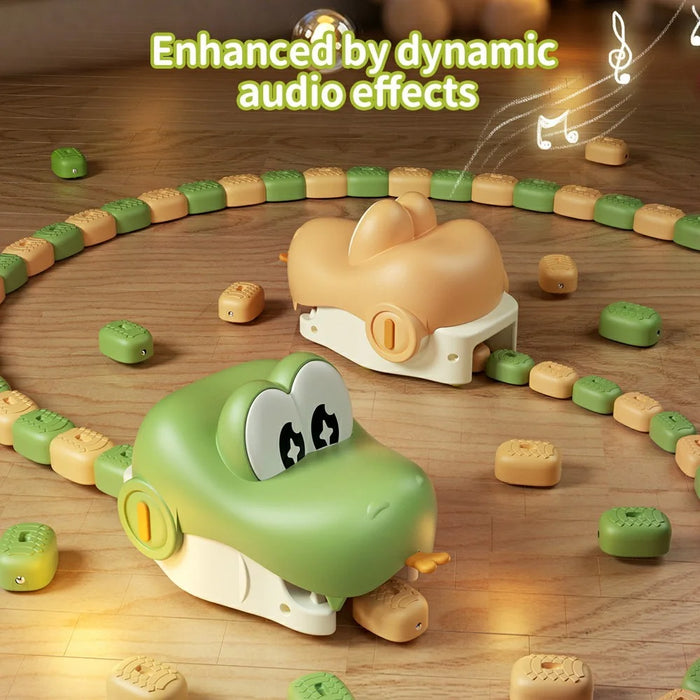 QC-2020Y Electric Remote Control Snake Game USB Rechargeable Interactive Toy for Kids - Green - 2