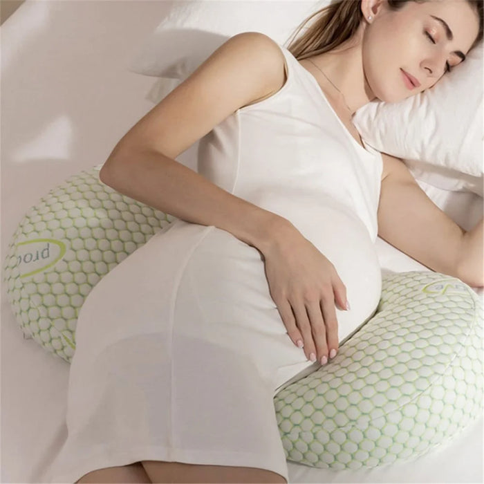 Side Sleeper Pregnancy Pillow U-Shaped Double Wedge Maternity Pillow with Detachable Adjustable Pillow Support for Body, Belly, Back - Green - 3