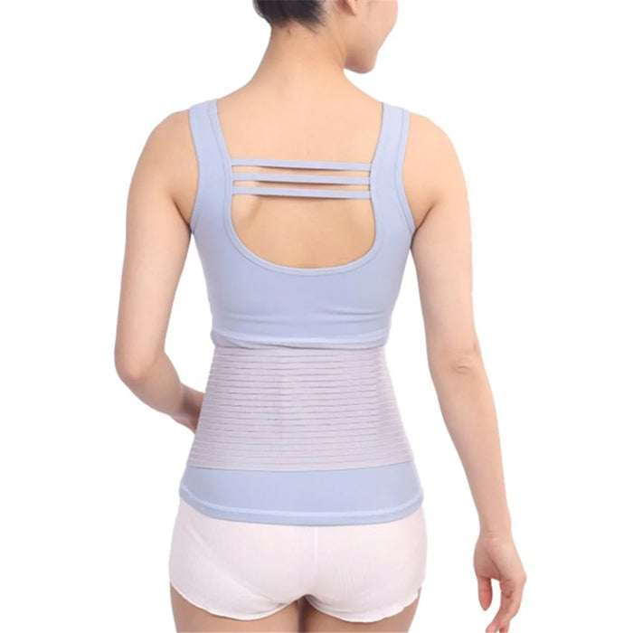 Postoperative Ostomy Belt Elastic Ostomy Hernia Support Band with Stoma Opening - Grey / S - 3