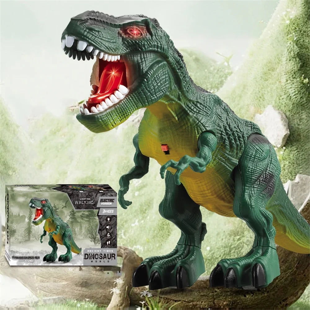 Y333-59 RC Walking Dinosaur Robot Toy Remote Light Music Emulation Animal Children Toy - Green - 2