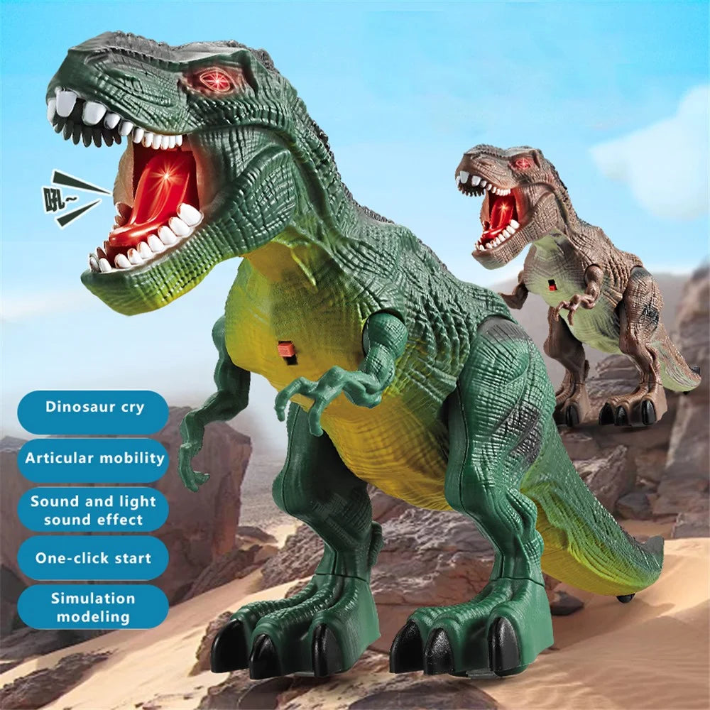 Y333-59 RC Walking Dinosaur Robot Toy Remote Light Music Emulation Animal Children Toy - Green - 3