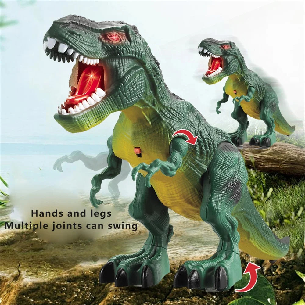 Y333-59 RC Walking Dinosaur Robot Toy Remote Light Music Emulation Animal Children Toy - Green - 4