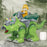 333-76 Kids Electric Toy Dinosaur Realistic Walking Roaring Spraying Light Toddler Toys - Green - 2