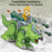 333-76 Kids Electric Toy Dinosaur Realistic Walking Roaring Spraying Light Toddler Toys - Green - 5