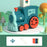 Automatic Laying Domino Blocks Electric Train Children Toy with Light and Sound Effects - Blue - 1