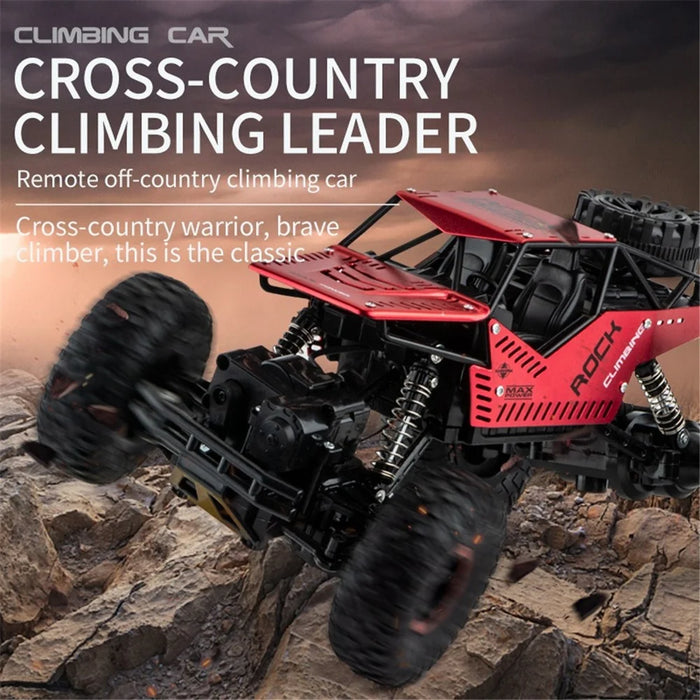 YT6608 2.4GHz RC Climbing Car 2 in 1 Off-road Vehicle 4WD Remote Control Tracked Tank Car High-Speed Car - Red - 2