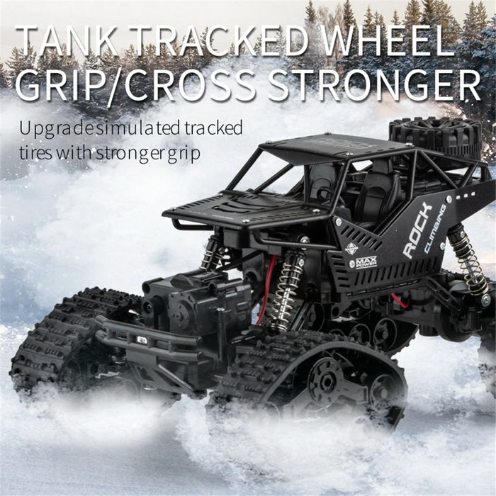YT6608 2.4GHz RC Climbing Car 2 in 1 Off-road Vehicle 4WD Remote Control Tracked Tank Car High-Speed Car - Red - 6