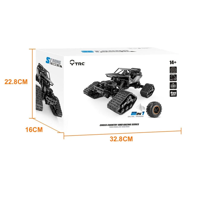 YT6608 2.4GHz RC Climbing Car 2 in 1 Off-road Vehicle 4WD Remote Control Tracked Tank Car High-Speed Car - Red - 7