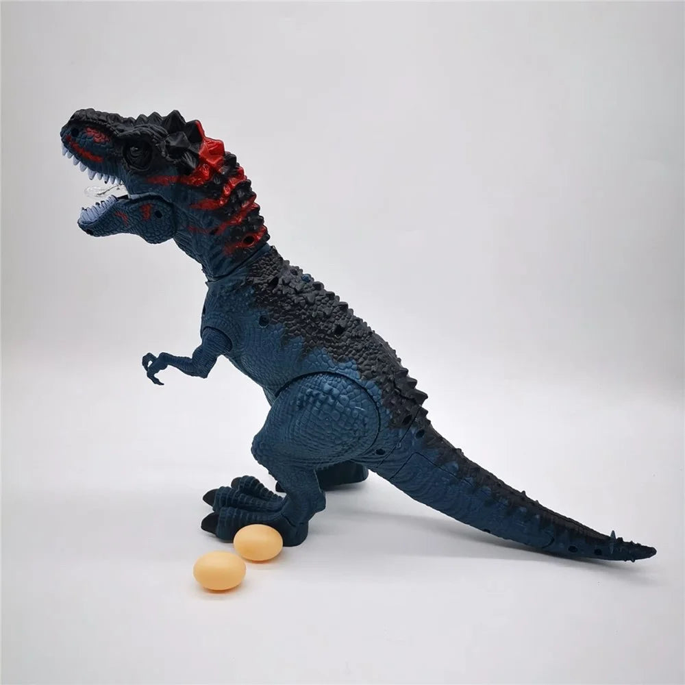 NY0 Walking Dinosaur Robot Toy with Moves Head Making Roaring Sound, Ground Graphic LED Light Projects Dinosaur Lays Eggs Toy for Boys Girls - Green - 3