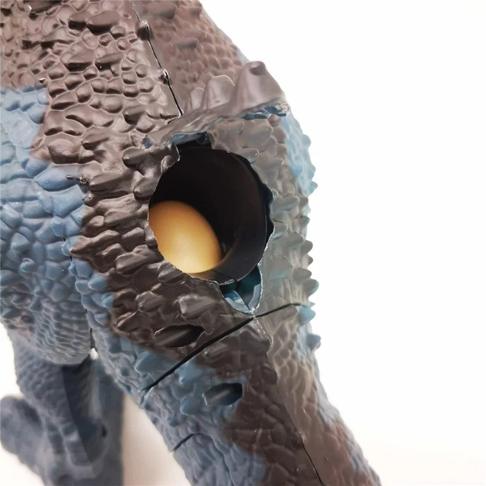 NY0 Walking Dinosaur Robot Toy with Moves Head Making Roaring Sound, Ground Graphic LED Light Projects Dinosaur Lays Eggs Toy for Boys Girls - Green - 4