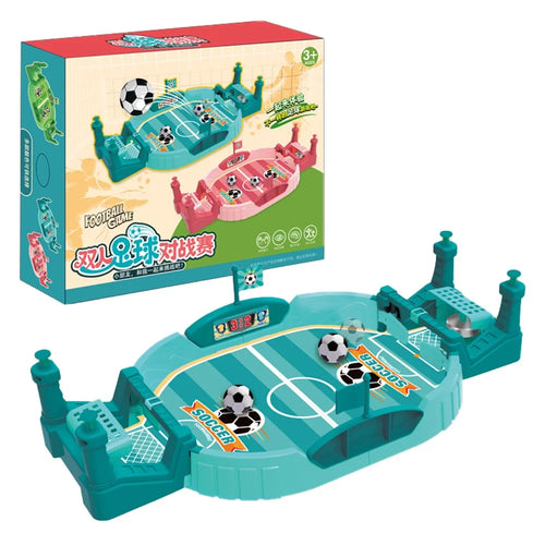 Mini Foosball Games with Bell Tabletop Football Soccer Pinball Sport Board Game for Kids Toy - Blue - 1