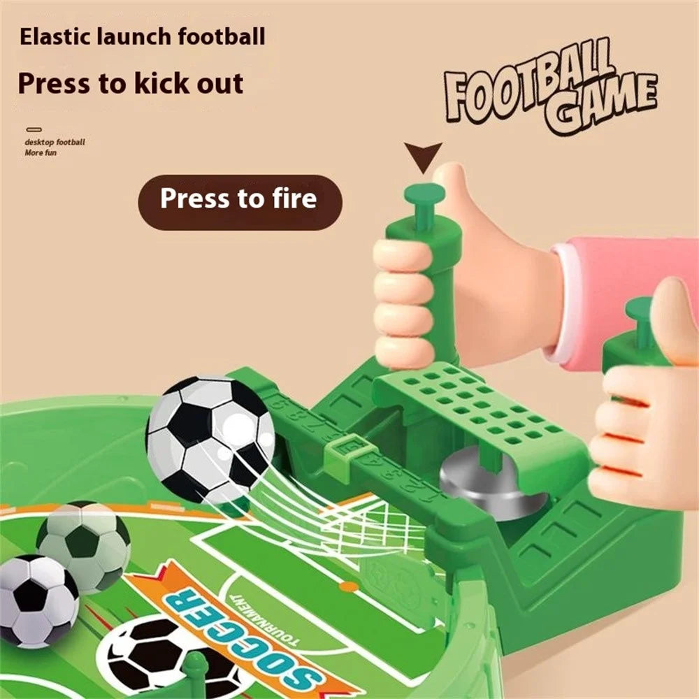 Mini Foosball Games with Bell Tabletop Football Soccer Pinball Sport Board Game for Kids Toy - Blue - 7
