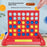 STEM Educational 4 in A Row Connect Four Game Board Toy for Kids / Interactive Parent-Child Tabletop Game - Red - 2