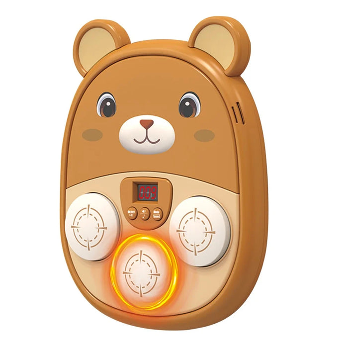 SJL3607  /  SJL3609 Cartoon Animal Music Boxing Machine for Kids Electronic Reaction Rhythm Interactive Toy - Brown - 1