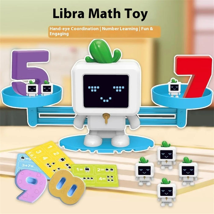 Children Balance Scale Table Game Number Math Educational Toy for Early Learning - Hippo - 4