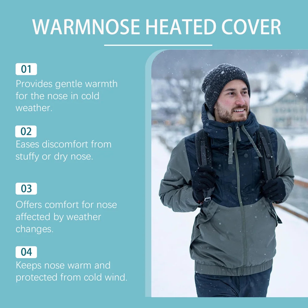 XORITA Nose Warmer Mask with Ear Loop Neoprene Winter Heated Nose Cover for Office Daily Commute - Black - 3