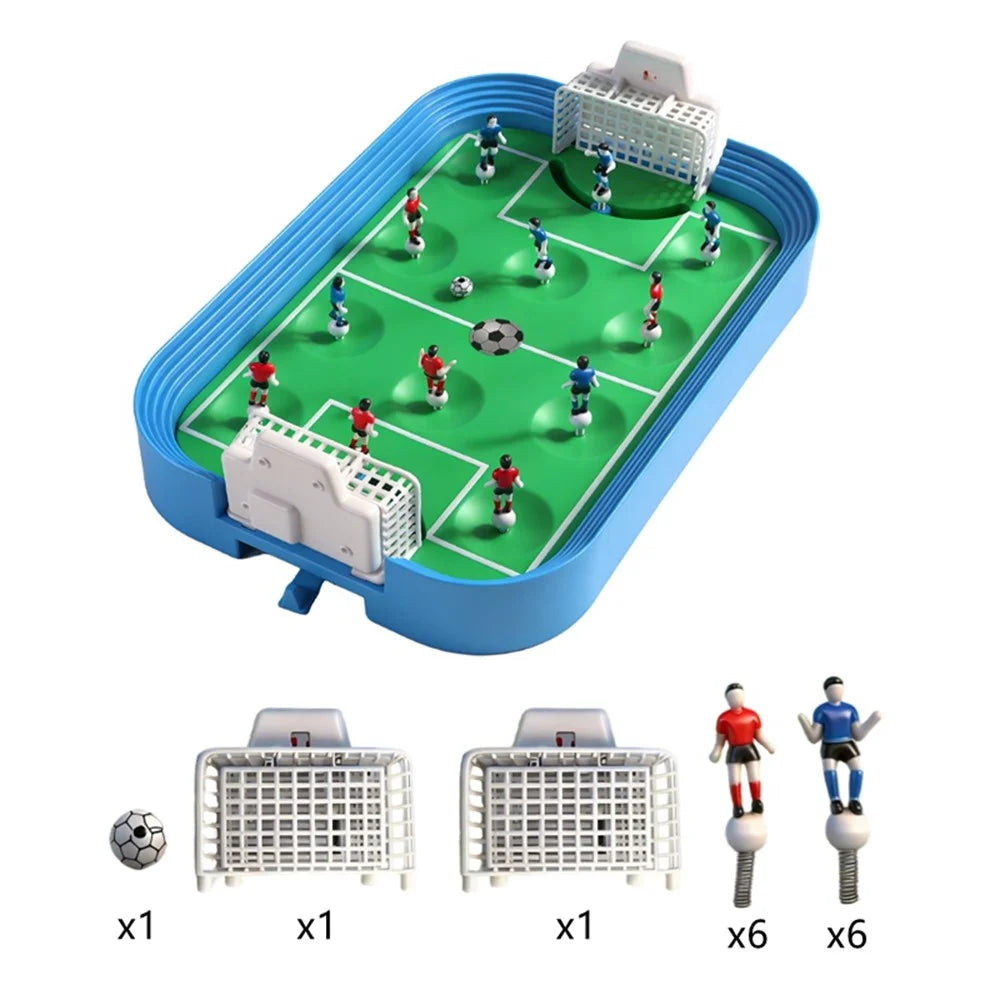 JYF9643B 2-Player Desktop Soccer Table Game Toy Football Competition Scoring Sports Games Toy for Kids - Blue - 1