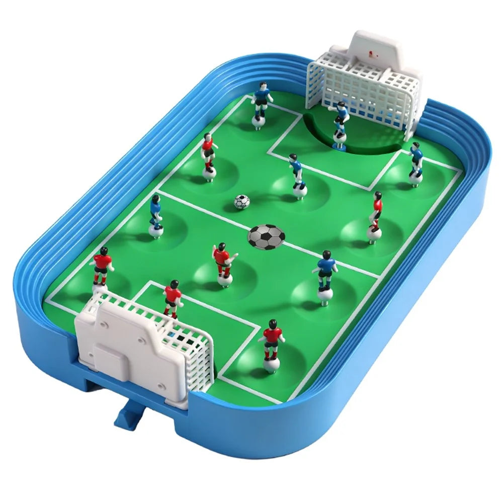 JYF9643B 2-Player Desktop Soccer Table Game Toy Football Competition Scoring Sports Games Toy for Kids - Blue - 2