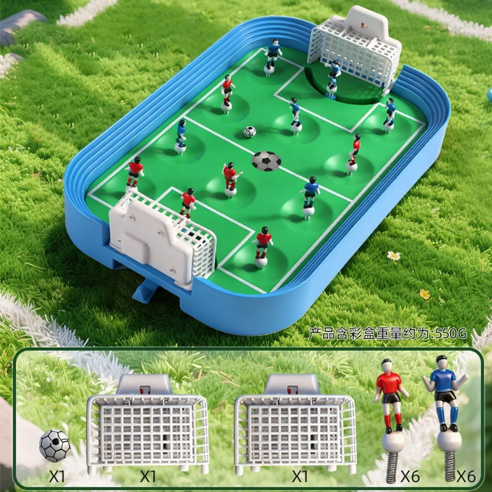 JYF9643B 2-Player Desktop Soccer Table Game Toy Football Competition Scoring Sports Games Toy for Kids - Blue - 3