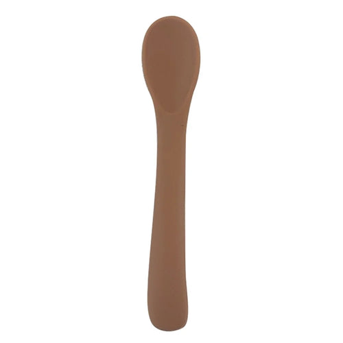 Silicone Baby Feeding Spoon First Stage Baby Infant Small Spoons Soft Toddlers Training Spoon for Children Self Feeding (BPA-Free, FDA Certification) - Orange - 1