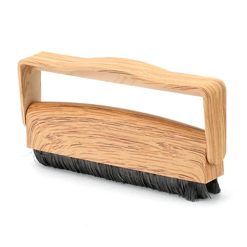 Wood Grain Record Cleaning Brush Carbon Fiber Anti-Static Vinyl Cleaner - Brown - 1