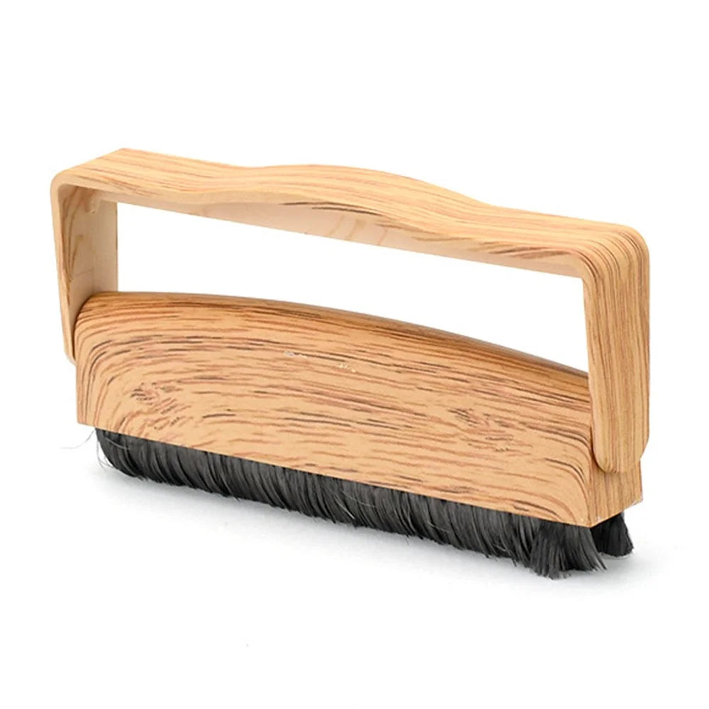 Wood Grain Record Cleaning Brush Carbon Fiber Anti-Static Vinyl Cleaner - Brown - 1