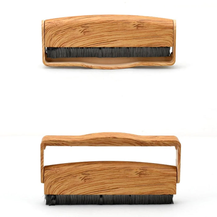Wood Grain Record Cleaning Brush Carbon Fiber Anti-Static Vinyl Cleaner - Brown - 2