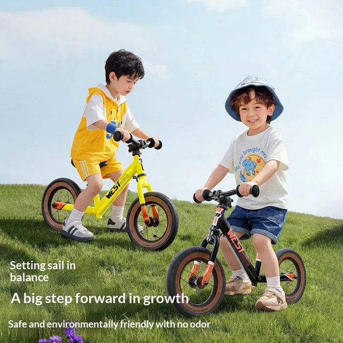 WEST BIKING YP1401067 Balance Bike for Kids Adjustable Seat Height No Pedals Children Training Bicycle - Yellow/10 Inch/For Ages 2-3.5 - 6