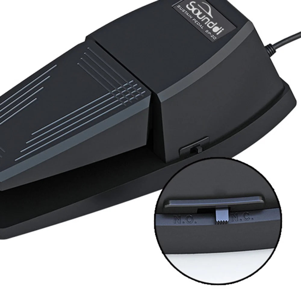 SOUNDDI SP-20 Sustain Pedal Electric Piano Sustain Pedal with 6.5mm Connector Keyboard Musical Instrument Accessories - 2