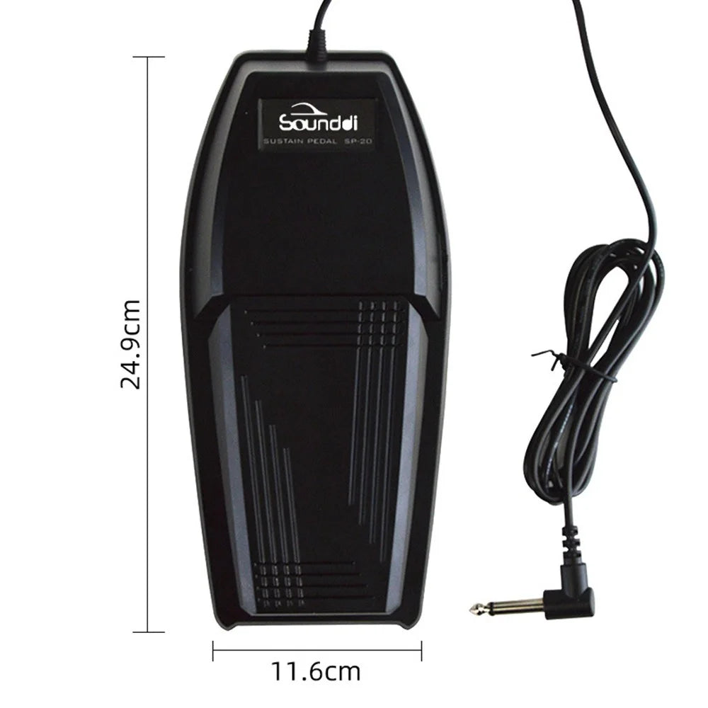 SOUNDDI SP-20 Sustain Pedal Electric Piano Sustain Pedal with 6.5mm Connector Keyboard Musical Instrument Accessories - 6