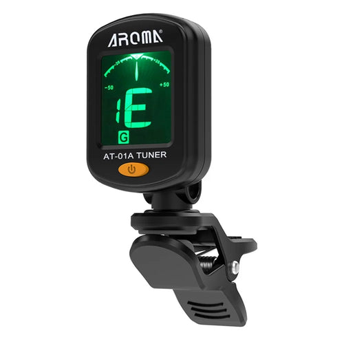 AROMA AT-01A LCD Display Guitar Tuner Rotatable Clip-on Tuner for Chromatic Acoustic Guitar Bass Ukulele Guitar Accessories - 1