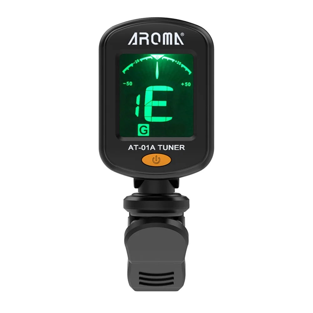 AROMA AT-01A LCD Display Guitar Tuner Rotatable Clip-on Tuner for Chromatic Acoustic Guitar Bass Ukulele Guitar Accessories - 3
