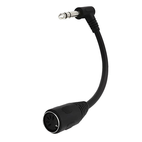 JUNSUNMAY 0.2m 6.35mm Male to 5 Pin Female MIDI Cable 90-Degree PVC Audio Adapter Cord - 1