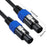 JUNSUNMAY 25FT Speakon Speaker Cable Male to Male Audio Amplifier Cord with Twist Lock - 5