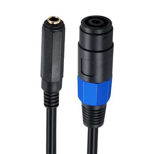 JUNSUNMAY 50cm Speakon Female to 6.35mm Female Cable Amplifier Audio Speaker Extension Cable - 1
