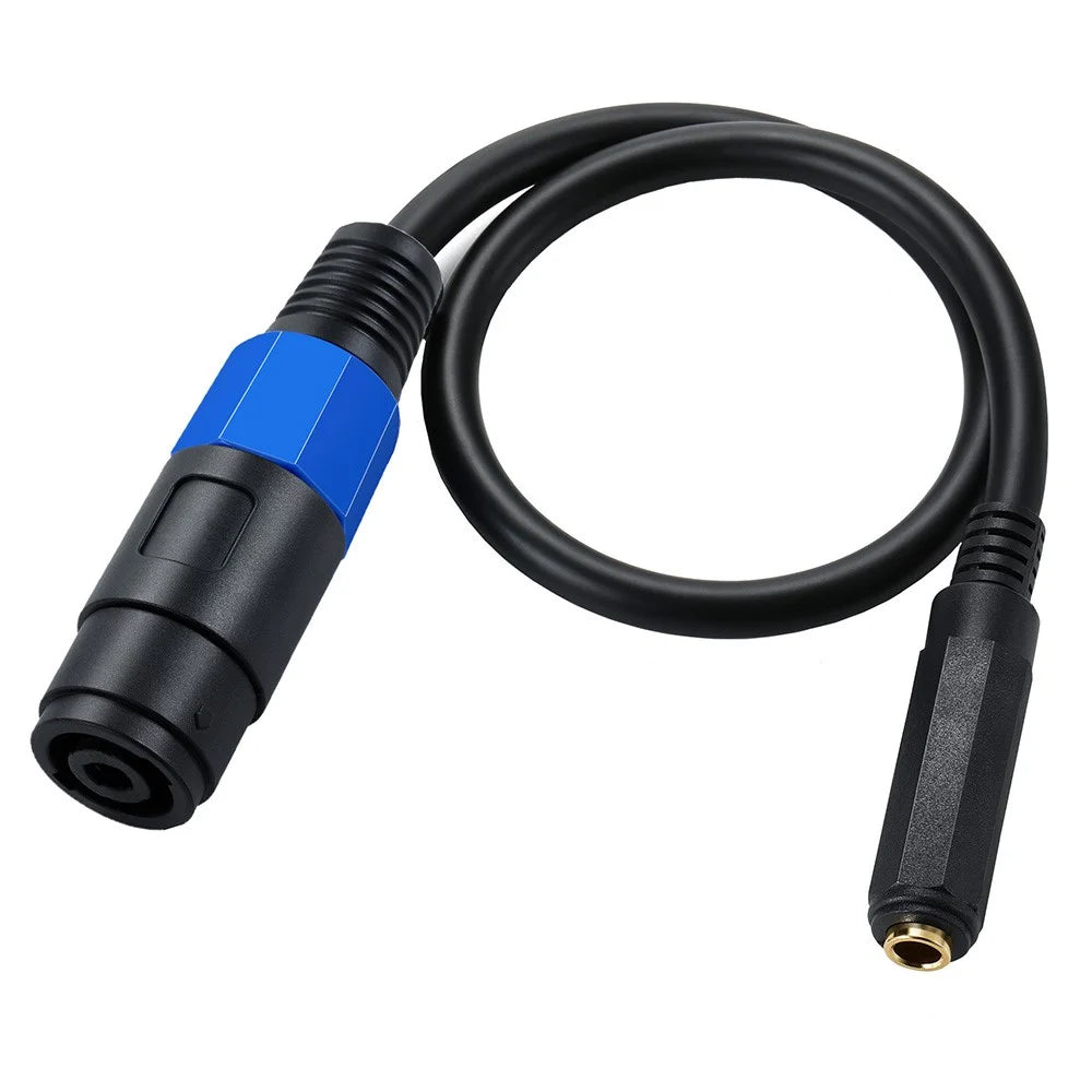 JUNSUNMAY 50cm Speakon Female to 6.35mm Female Cable Amplifier Audio Speaker Extension Cable - 2