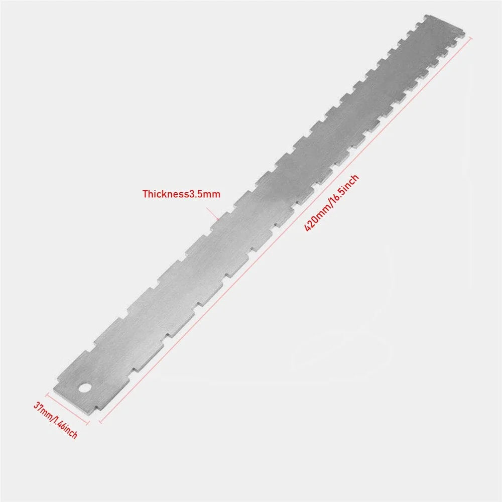 Guitar Neck Ruler Stainless Steel 42cm Luthiers Tool for Electric Guitars Measuring - 5