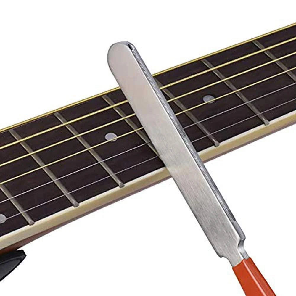 Guitar Fret File Polishing File Stainless Steel Repair Luthier Tool for Guitar and Bass Repair, Polish - 2