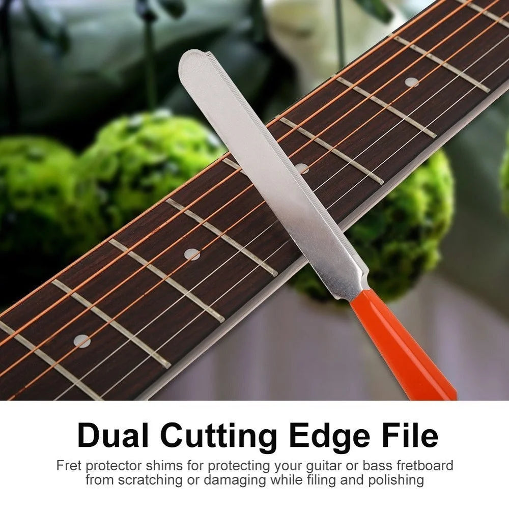 Guitar Fret File Polishing File Stainless Steel Repair Luthier Tool for Guitar and Bass Repair, Polish - 3
