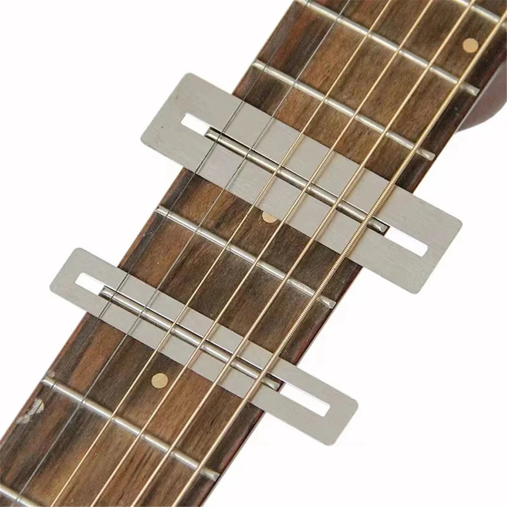 2Pcs Guitar Fingerboard Guards Stainless Steel Guitar Fingerboard Protector (Wide+Narrow) - 2