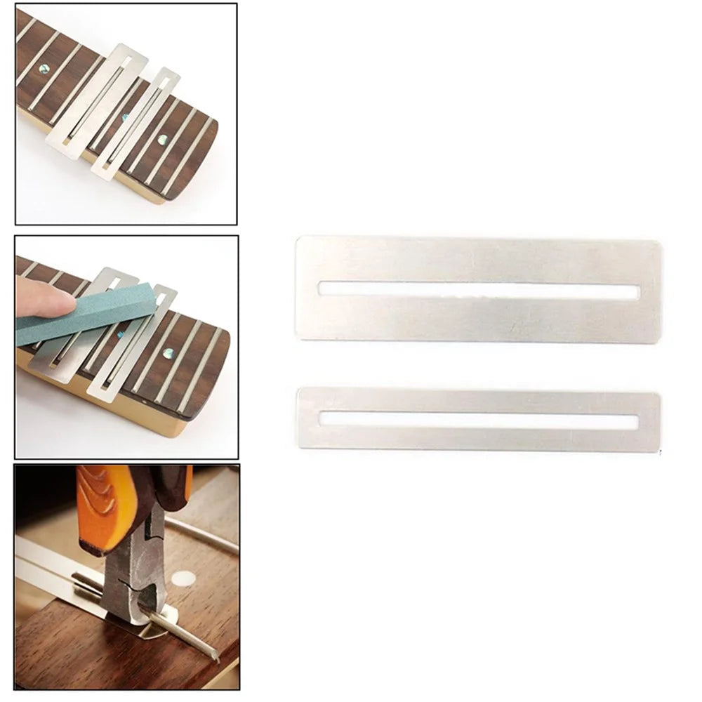 2Pcs Guitar Fingerboard Guards Stainless Steel Guitar Fingerboard Protector (Wide+Narrow) - 4