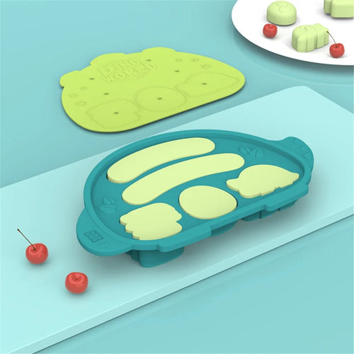 HOGOKIDS Silicone Sausage Maker Dinosaur Shape Steamed Pastry Mold with Lid ST (BPA Free, No FDA Certificate) - Green - 1