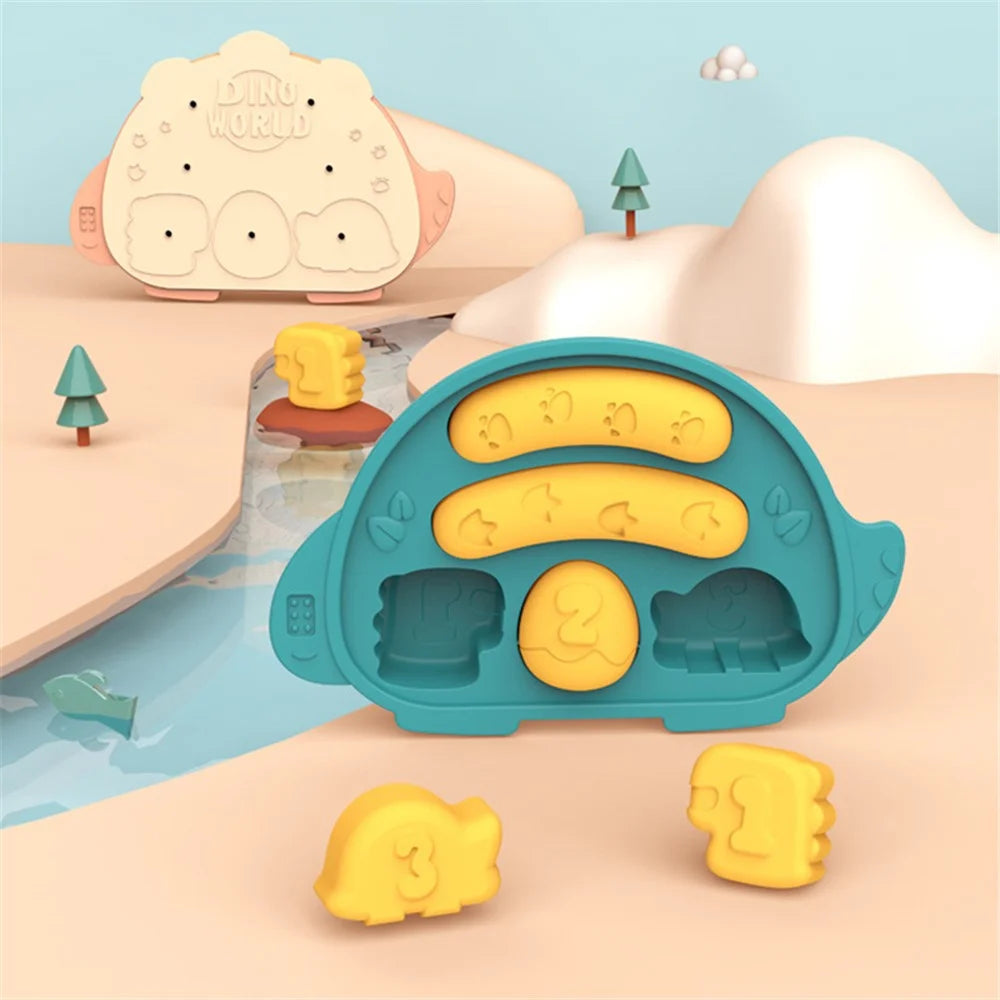 HOGOKIDS Silicone Sausage Maker Dinosaur Shape Steamed Pastry Mold with Lid ST (BPA Free, No FDA Certificate) - Green - 2