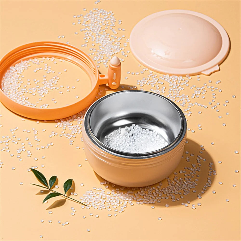 HOGOKIDS 400ml Injection Hot Water Insulation Kids Warm Tableware Food Warming Bowl ST (BPA Free, No FDA Certificate) - Green - 7