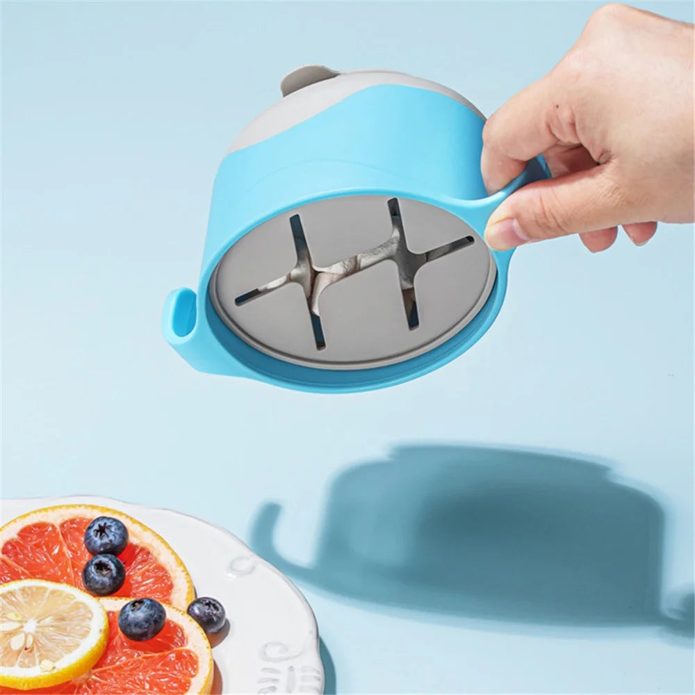 HOGOKIDS Baby Bowl Set with Straw Silicone +TPE+PP Suction Bowl Self-Feeding Eating Utensils (No FDA, BPA-Free) - Blue - 4