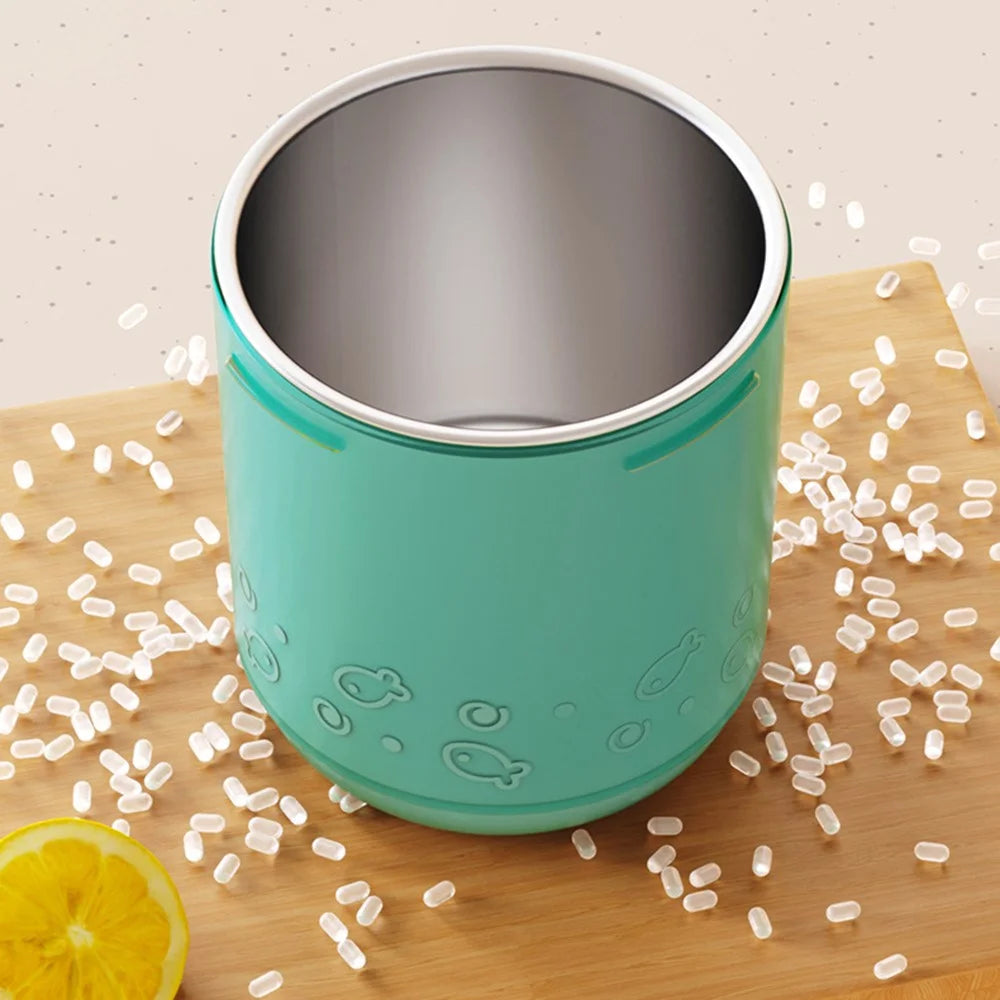 JIAYI BABY Scale Design Kids Learning Drinking Cup Stainless Steel+PP Drinking Bottle with Silicone Straw (BPA-Free, No FDA Certified) - Green - 3