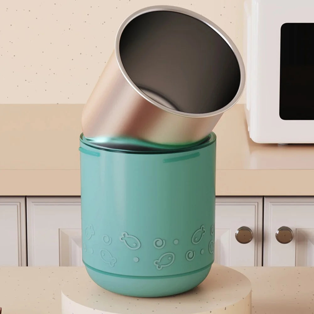 JIAYI BABY Scale Design Kids Learning Drinking Cup Stainless Steel+PP Drinking Bottle with Silicone Straw (BPA-Free, No FDA Certified) - Green - 6
