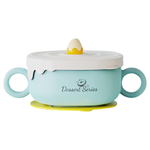 JIAYI BABY 300ml Children 316 Stainless Steel Insulation Bowl Baby Food Supplement Bowl ST (BPA Free, No FDA Certificate) - Green - 1